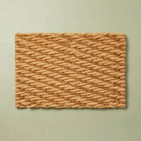 Open Box - 23"x35" Chunky Twisted Rope Handwoven Coir Doormat Natural/Brown - Hearth & Hand with Magnolia