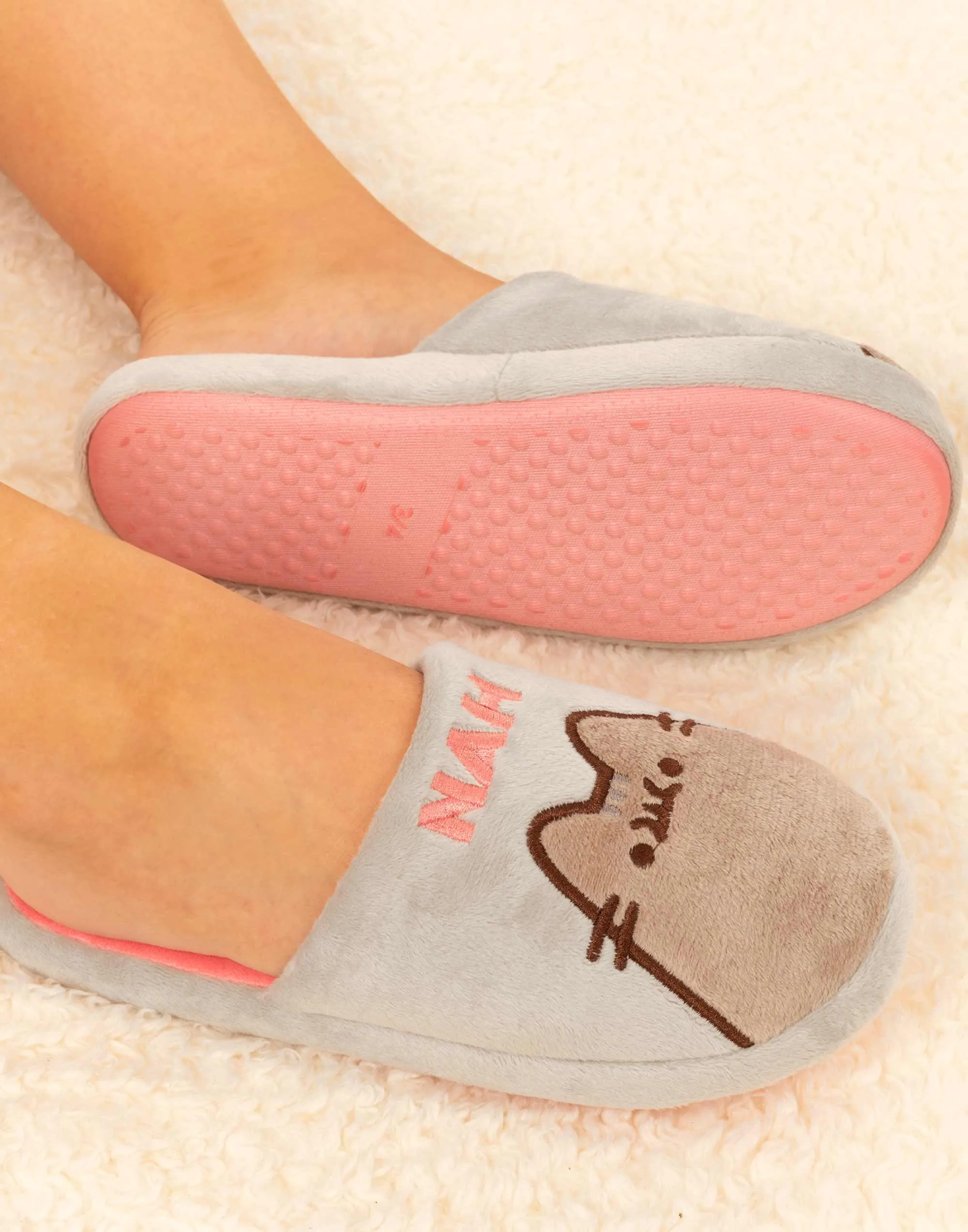 Pusheen The Cat 'Nah' Embroidered Ladies Slipper