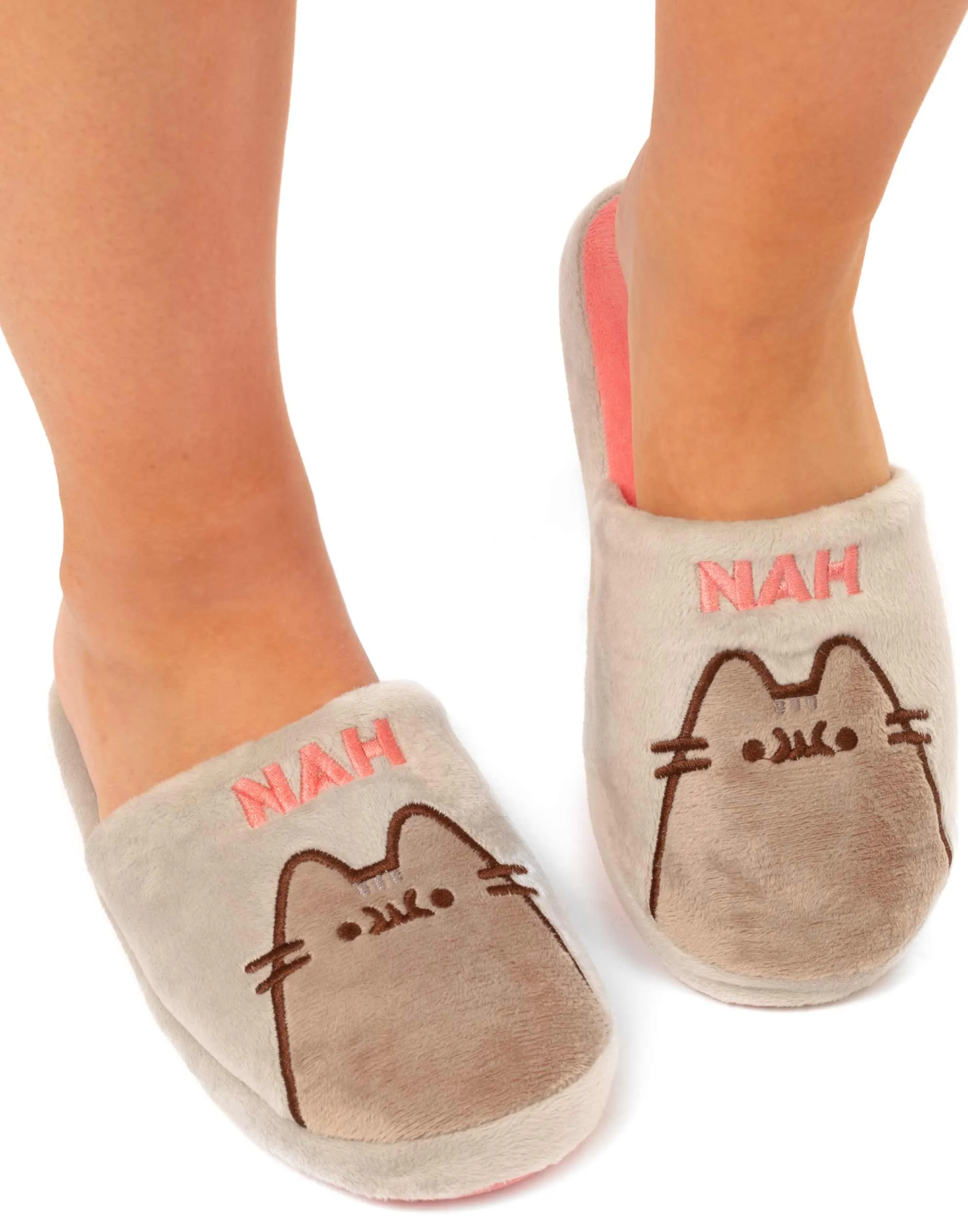 Pusheen The Cat 'Nah' Embroidered Ladies Slipper