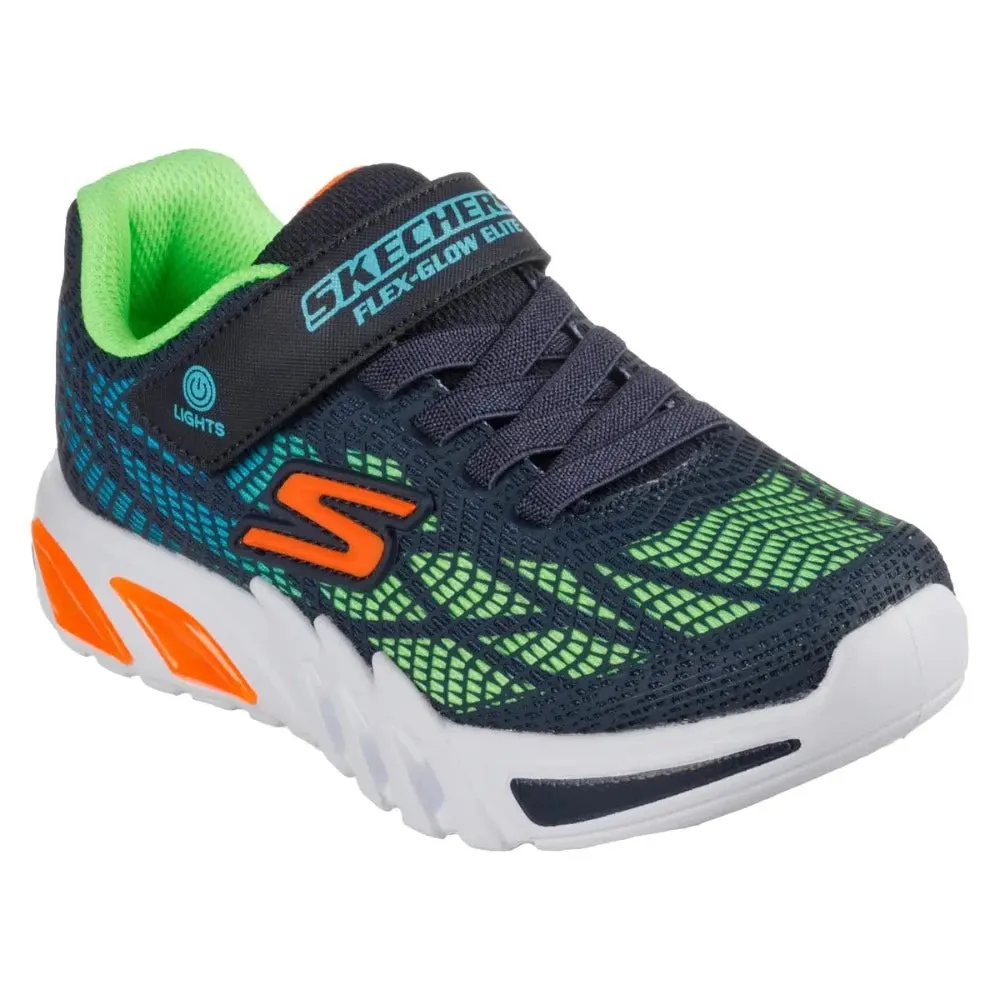 Skechers Little and Big Boys S Lights: Flex-Glow Elite Vorlo Velcro Navy / Multi