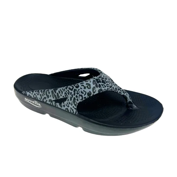 Sovella Women's PF Thong Black/Leopard