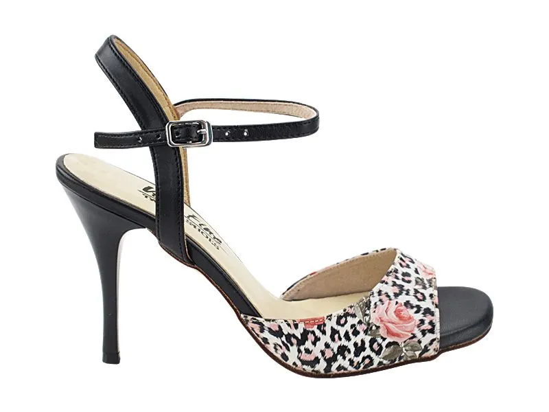 Tango Dance Shoe Flower & Leopard