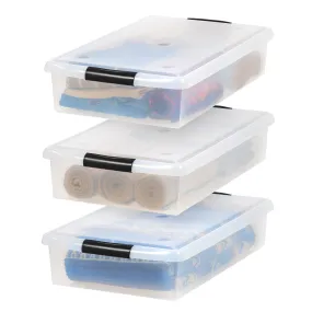 Under Bed Storage Box with Easy Slide Low-friction Disks 3 Pack - 10 gal. (40 qt.)