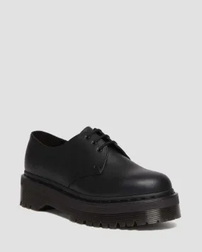 Vegan 1461 Quad Mono Black Felix Rub Off Oxford