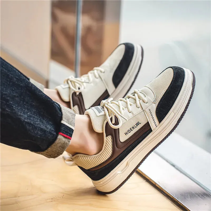 Wiaofellas Fashion Flats Board Shoes for Men Low Top Casual Sneakers Men Zapatillas Hombre New Style Vulcanize Shoes for Man Outdoor