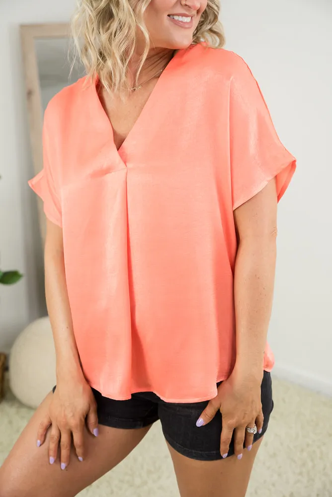 Wishful Thinker Top in Persimmon [Online Exclusive]