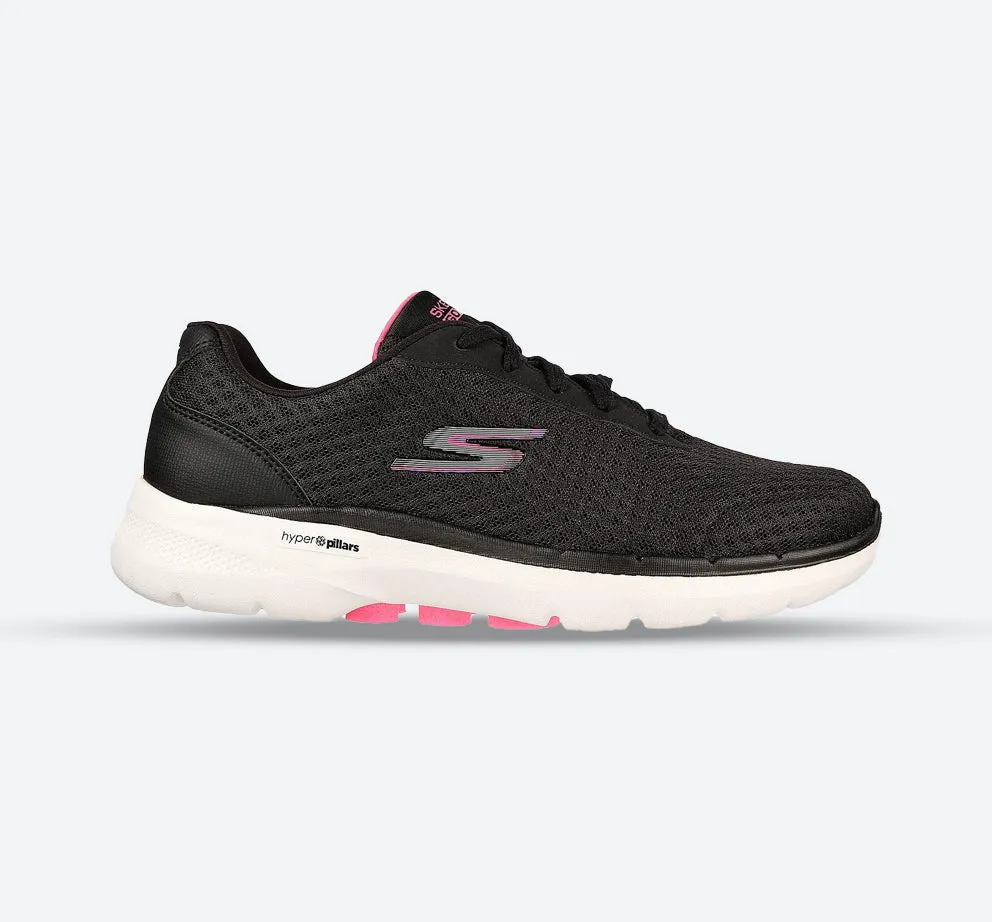 Women's Wide Fit Skechers 124514 Go Walk 6 Iconic Vision Sneakers