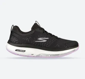 Women's Wide Fit Skechers 124933  Go Walk Workout Walker Sneakers - Black/Lavender