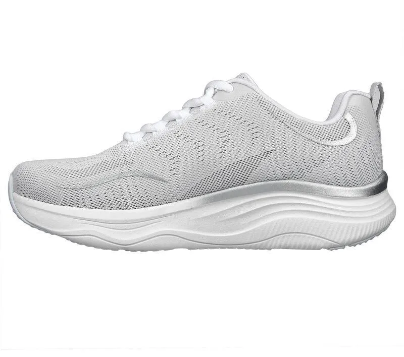 Women's Wide Fit Skechers 149837 D'lux Fitness Pure Glam Sneakers