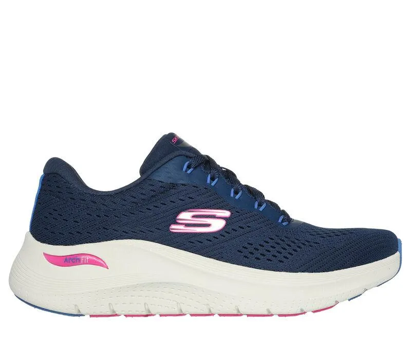 Women's Wide Fit Skechers 150051 Arch Fit 2.0 Big League Sneakers