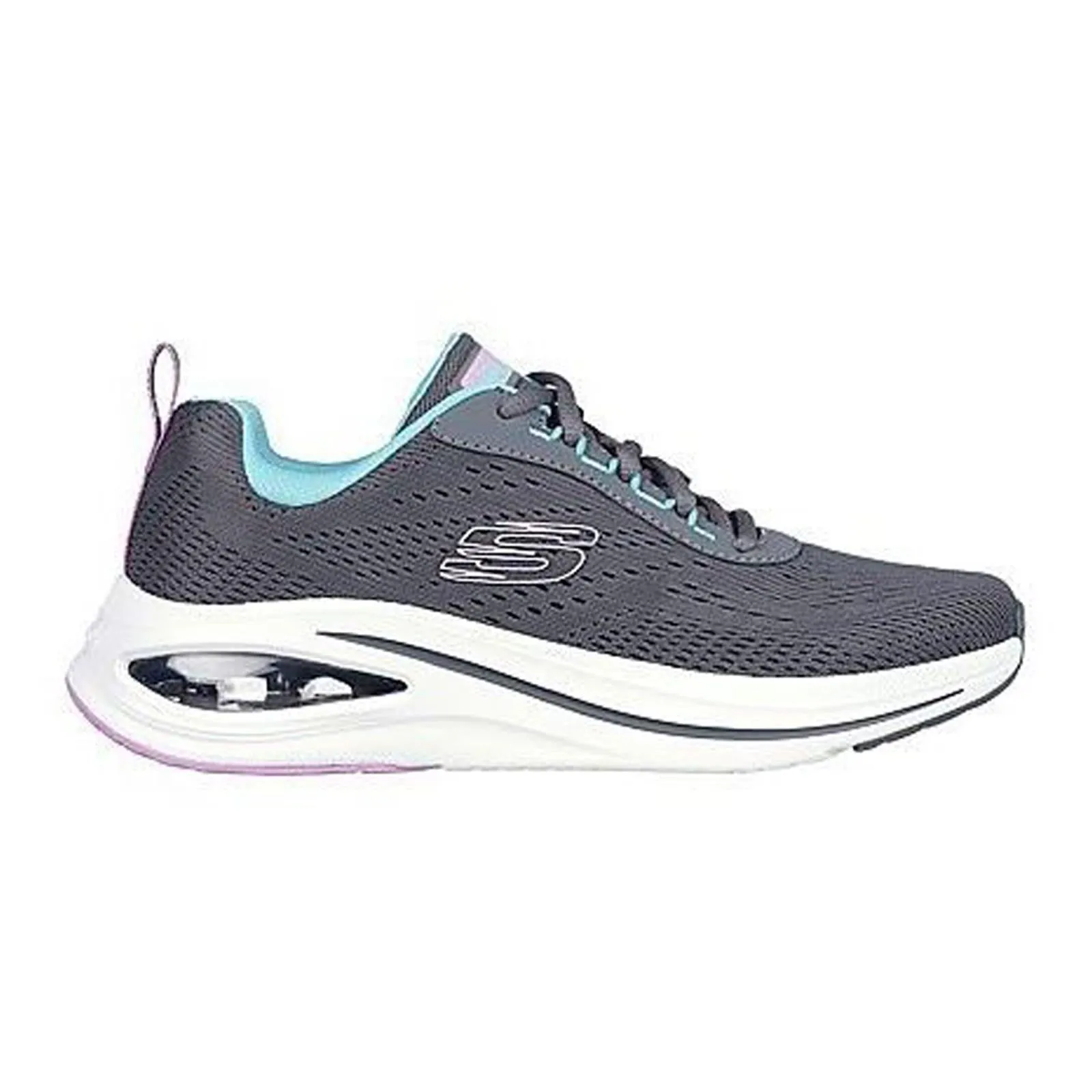 Optimized Title: Womens Skechers 150131 Skech Air Meta Aired Out Wide Fit Sneakers - Charcoal Multi-Color